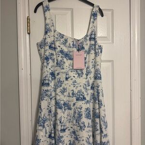 Avec Les Filles Blue and White Dress